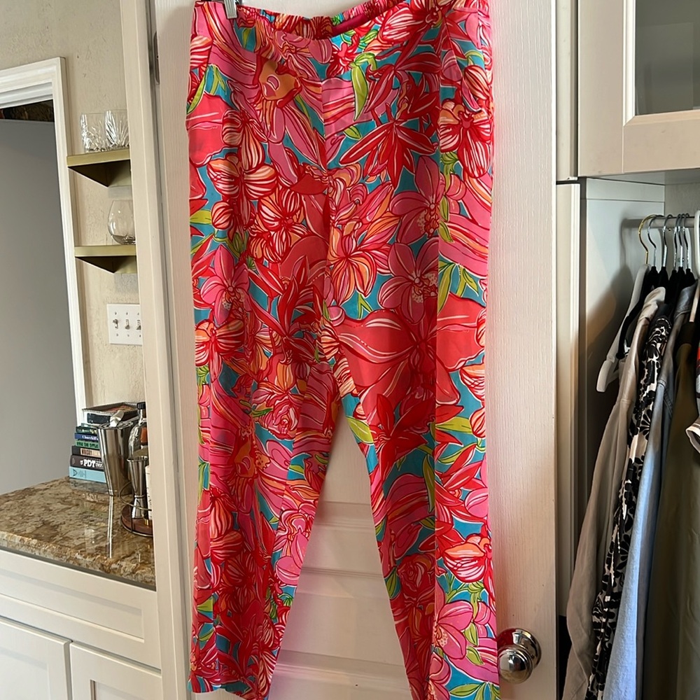 Lilly Pulitzer Silk Pants size XL